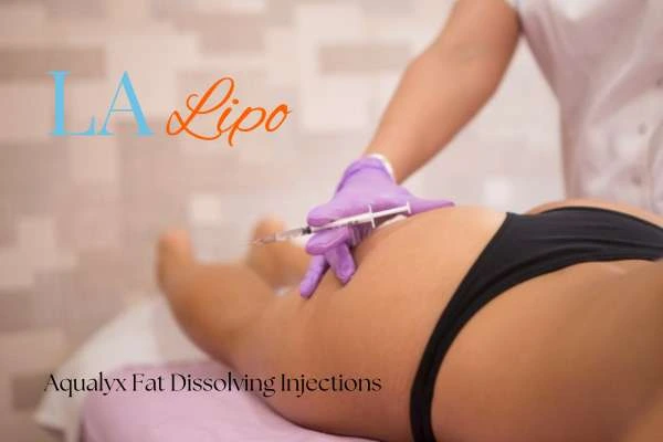 Woman having fat dissolving injections Brighton on thighs