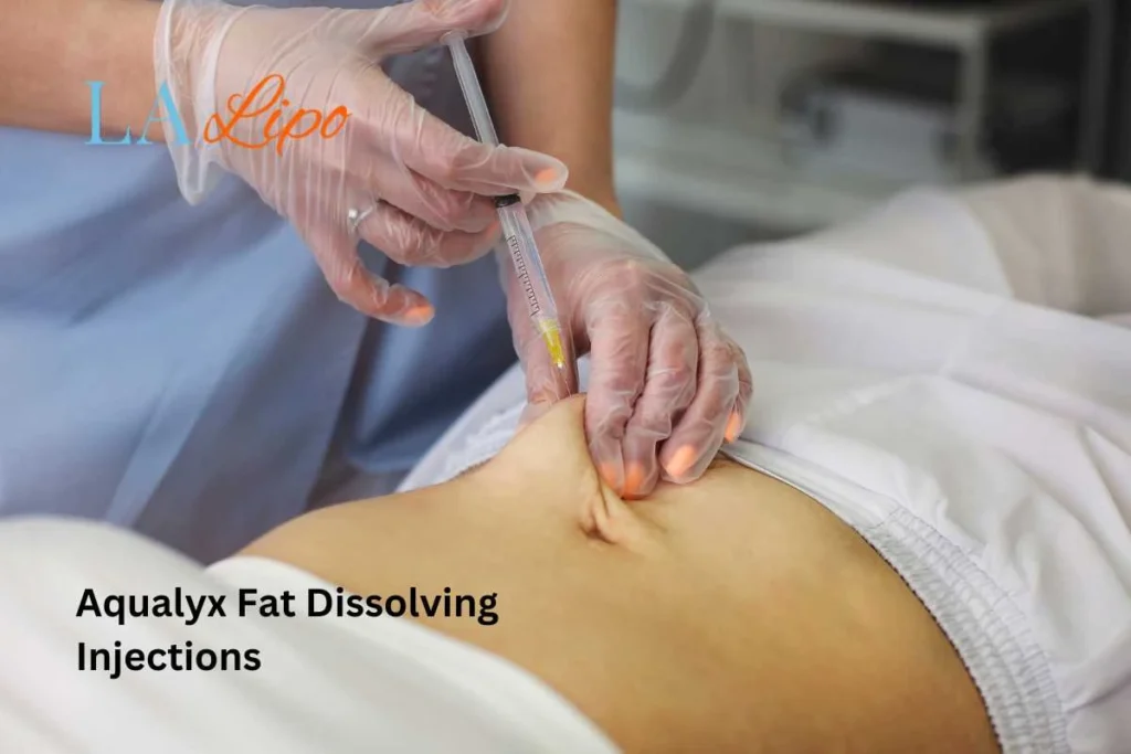 woman having fat dissolving injections Brighton in the stomach
