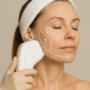 Woman having HI-FU to reduce wrinkles call LA LIPO Brighton Now!