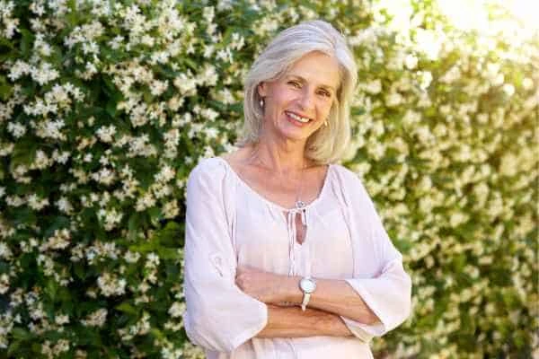 Older woman happy with urinary incontinence treatment Brighton
